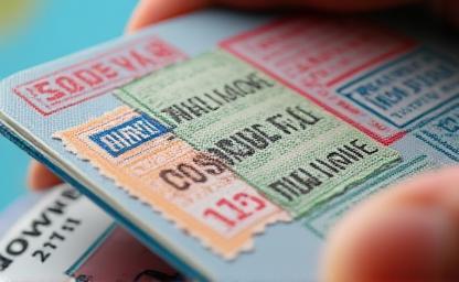 Passport with visa stamps, representing visa guides
